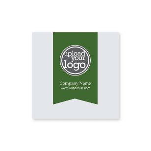 Ribbon Sticker 2x2 Square - Verdun Green