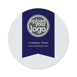 Ribbon Sticker 3x3 Circle - Blue Stratos