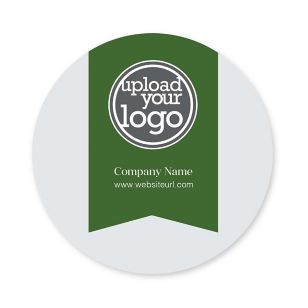 Ribbon Sticker 3x3 Circle - Verdun Green