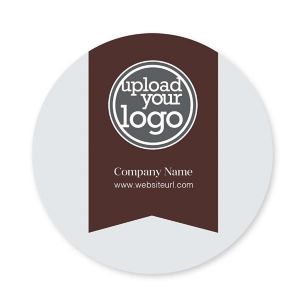 Ribbon Sticker 3x3 Circle - Heath Red