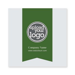 Ribbon Sticker 3x3 Square - Verdun Green