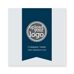Ribbon Sticker 3x3 Square - Venice Blue