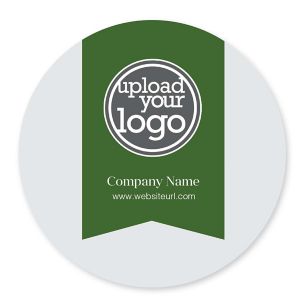 Ribbon Sticker 4x4 Circle - Verdun Green