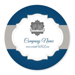 Royal Treatment Sticker 4x4 Circle - Venice Blue