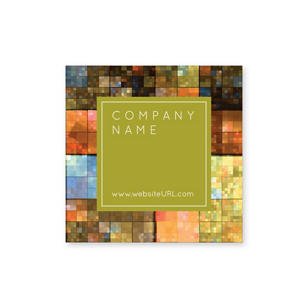 Shimmering Squares Sticker 2x2 Square - Kiwi Green