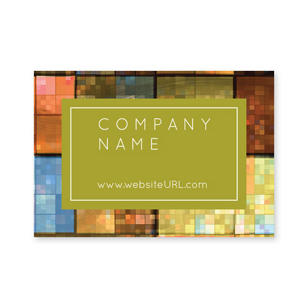 Shimmering Squares Sticker 2x3 Rectangle Horizontal - Kiwi Green