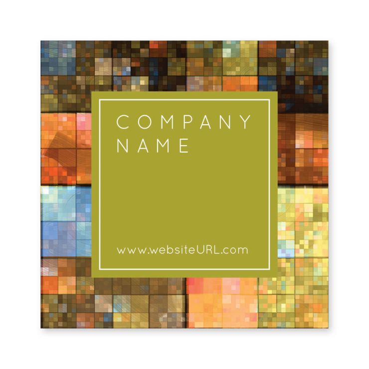 Shimmering Squares Sticker 3x3 Square