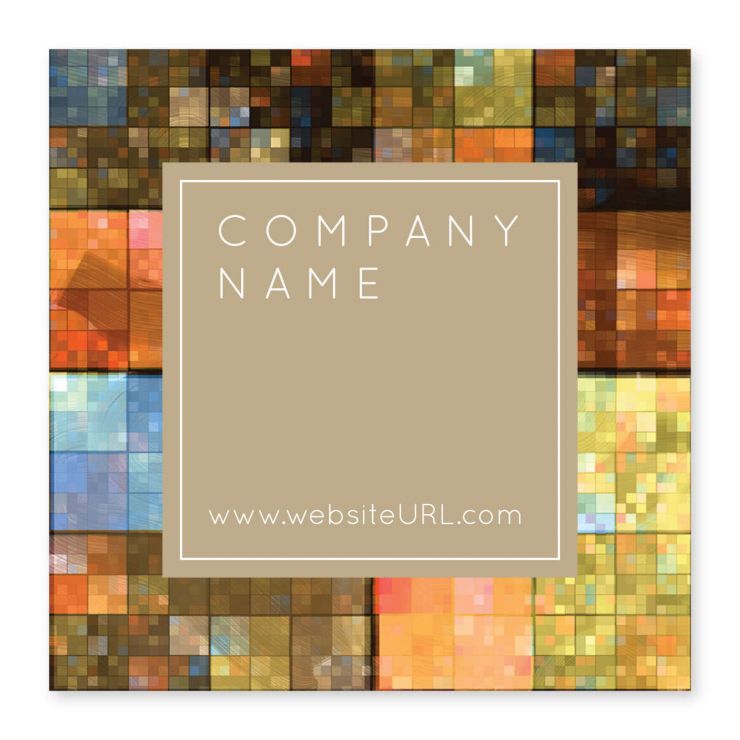 Shimmering Squares Sticker 4x4 Square