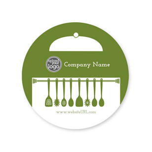 Simple Kitchen Sticker 2x2 Circle - Moss Green