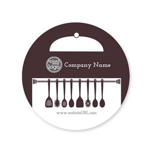 Simple Kitchen Sticker 2x2 Circle - Royal Maroon