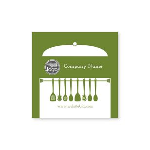 Simple Kitchen Sticker 2x2 Square - Moss Green