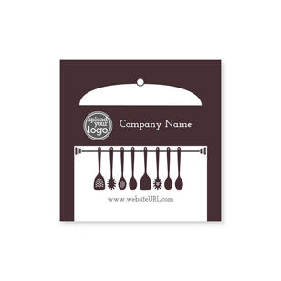 Simple Kitchen Sticker 2x2 Square - Royal Maroon