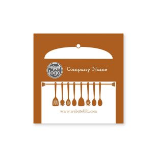 Simple Kitchen Sticker 2x2 Square - Burnt Orange