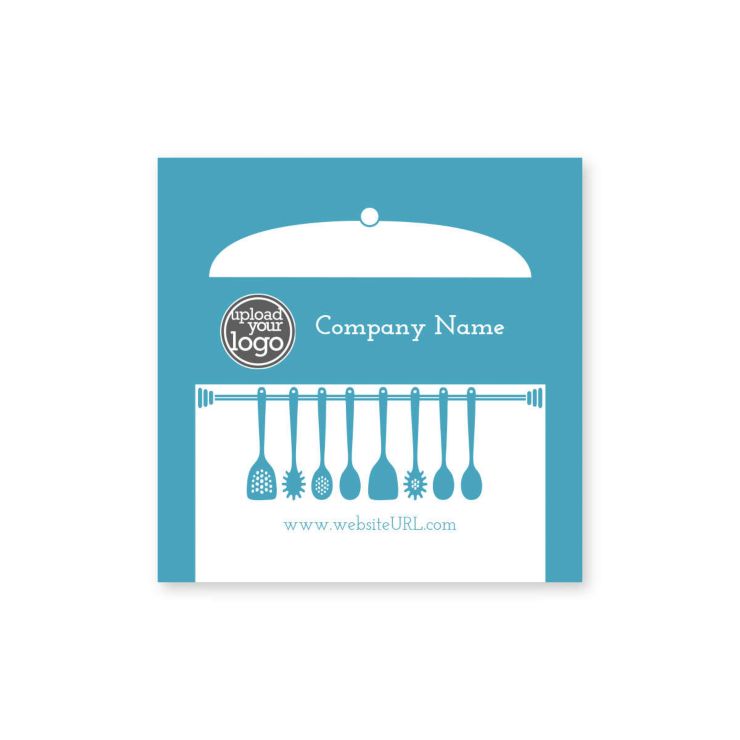 Simple Kitchen Sticker 2x2 Square - Blue, Sky