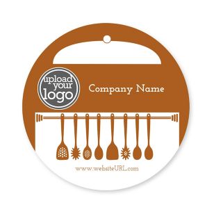 Simple Kitchen Sticker 3x3 Circle - Desert Orange Red