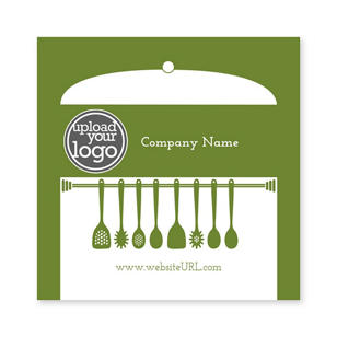 Simple Kitchen Sticker 3x3 Square - Moss Green
