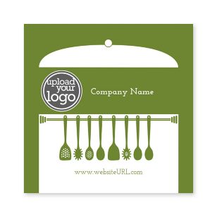 Simple Kitchen Sticker 3x3 Square - Moss Green