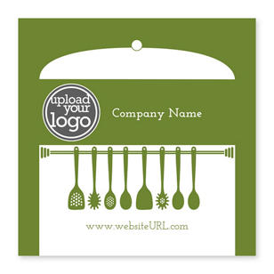 Simple Kitchen Sticker 4x4 Square - Moss Green