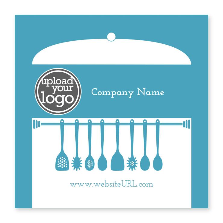 Simple Kitchen Sticker 4x4 Square - Tropical Teal