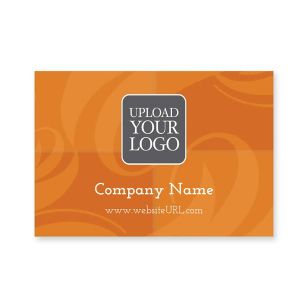 Square Waves Sticker 2x3 Rectangle Horizontal - Orange