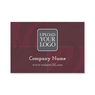 Square Waves Sticker 2x3 Rectangle Horizontal - Merlot Red