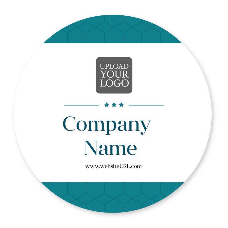 Stuck On You Sticker 4x4 Circle - Tropical Teal