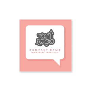 Talk Bubble Sticker 2x2 Square - Apricot