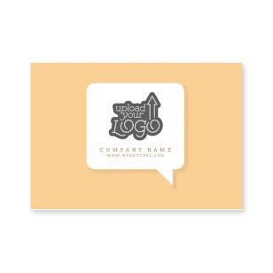 Talk Bubble Sticker 2x3 Rectangle Horizontal - Grandis Orange