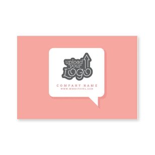 Talk Bubble Sticker 2x3 Rectangle Horizontal - Apricot