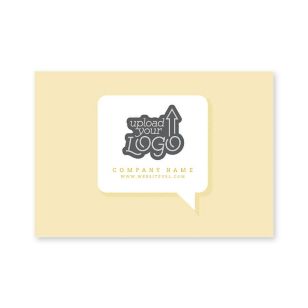 Talk Bubble Sticker 2x3 Rectangle Horizontal - Portica Yellow