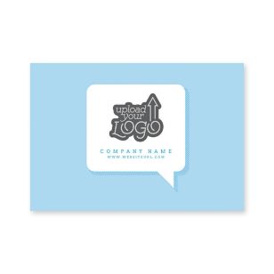 Talk Bubble Sticker 2x3 Rectangle Horizontal - Blue, Sky