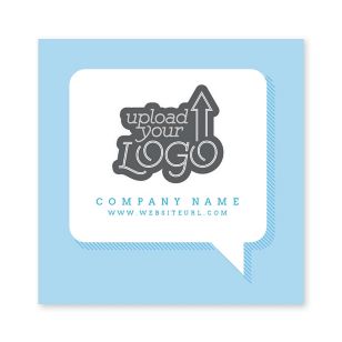 Talk Bubble Sticker 3x3 Square - Blue, Sky