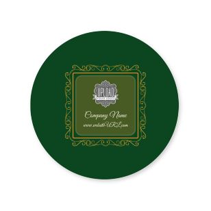 Twirly Border Sticker 2x2 Circle - Jewel