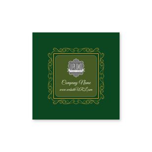 Twirly Border Sticker 2x2 Square - Jewel