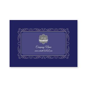 Twirly Border Sticker 2x3 Rectangle Horizontal - Violet