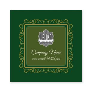 Twirly Border Sticker 3x3 Square - Jewel