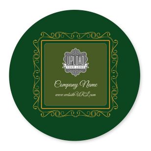 Twirly Border Sticker 4x4 Circle - Jewel