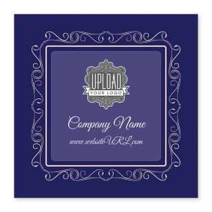 Twirly Border Sticker 4x4 Square - Violet