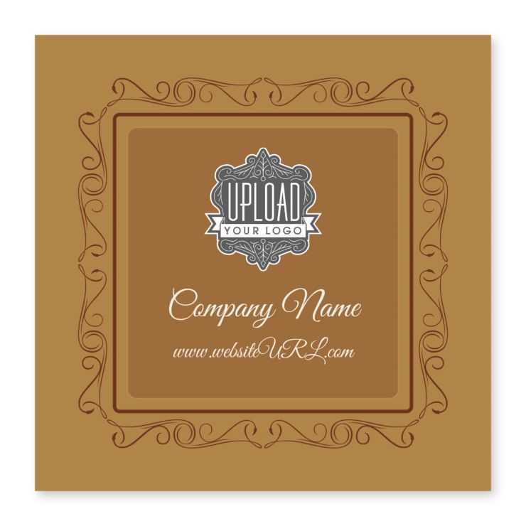 Twirly Border Sticker 4x4 Square