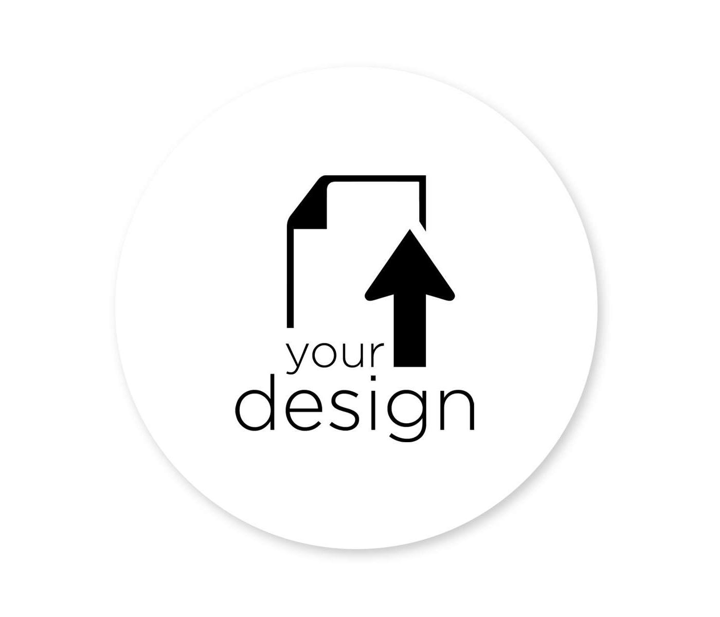 Your Design Sticker 3x3 Circle - White