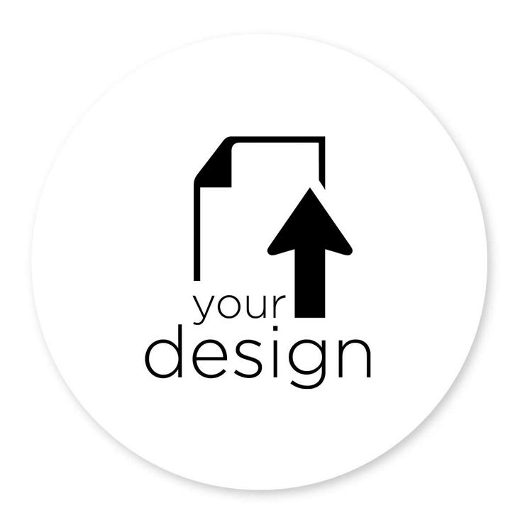 Your Design Sticker 4x4 Circle - White
