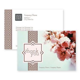 Cherry Blossoms Postcard 4x6 Rectangle Horizontal - Wheat