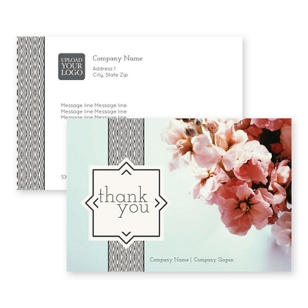 Cherry Blossoms Postcard 4x6 Rectangle Horizontal - Ecru White
