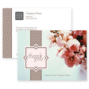 Cherry Blossoms Postcard 5x7 Rectangle Horizontal - Wheat