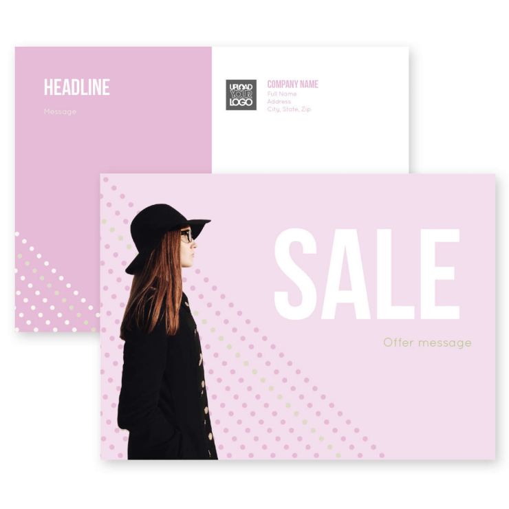 Fashionable Dots Postcard 5x7 Rectangle Horizontal