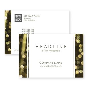 Glitterati Card Postcard 4x6 Rectangle Horizontal - Portica Yellow