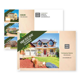 Home Sweet Home Postcard 4x6 Rectangle Horizontal - Moss Green