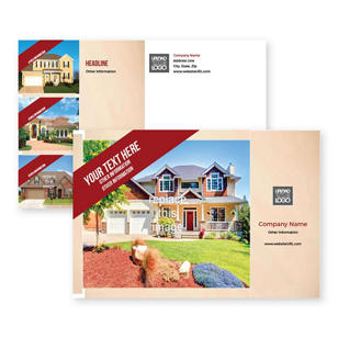Home Sweet Home Postcard 4x6 Rectangle Horizontal - Red