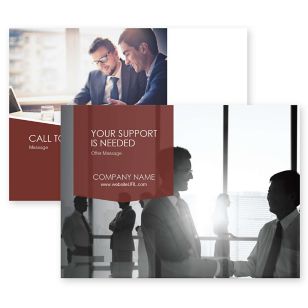 Professional Postcard 5x7 Rectangle Horizontal - Merlot Red