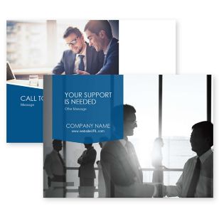 Professional Postcard 5x7 Rectangle Horizontal - Blue